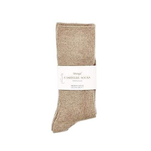 100% Pure Cashmere Women Ladies Men Sleep Bed Outdoor Socks, Seamless Toes Sewed by Hand, Made in Inner Mongolian