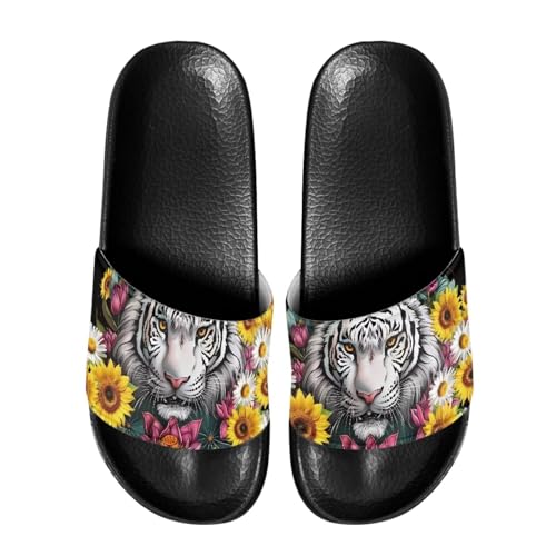 Image of Footwear for Mens Open Toe Athletic Sandals Anti-Slip Sole Slide Sandals Pillow House Flat Shoes Comfortable Slip On Slippers for Indoor & Outdoor