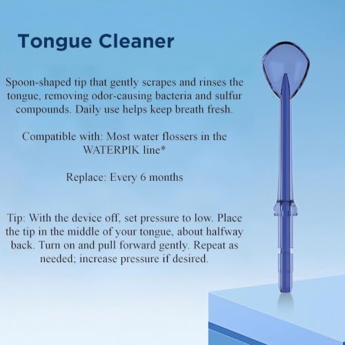 Image of Replacement Heads for Waterpik Water Flosser (6 Tongue Cleaner Tips)