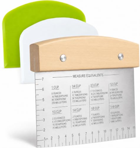 BOORIKA Dough Scraper & Bench Scraper Kitchen – Stainless St...