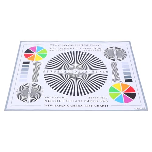 SHINEOFI Camera Focus Calibration Card Lens Test Chart Color Wheel Chart for CCTV Installation Alignment Indoor Outdoor Use 15.74X11.81In Monitoring Focus Test Tool