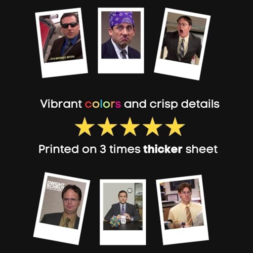 Image of The Office Poster | The Office TV Show Mini Poster Kit (Set of 15) | Best Moments of Office Show Polaroids Sized (8 x 6 cm) Posters for Phone Accessories, Bedroom, Office, room decoration (The Office)