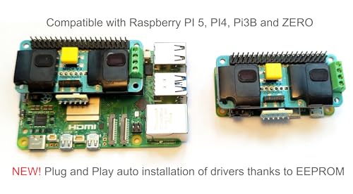 Image of RASPIAUDIO Audio DAC Hat Sound Card for Raspberry PI5 All Models Pi4 / Pi Zero / Pi3 / Pi3B / Pi3B+ / Better Quality Than USB (Mic+ V3)