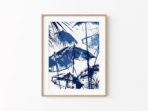 Stunng Beach Umbrea Coage Abstract Coasta Wa Decor Trendy Bue