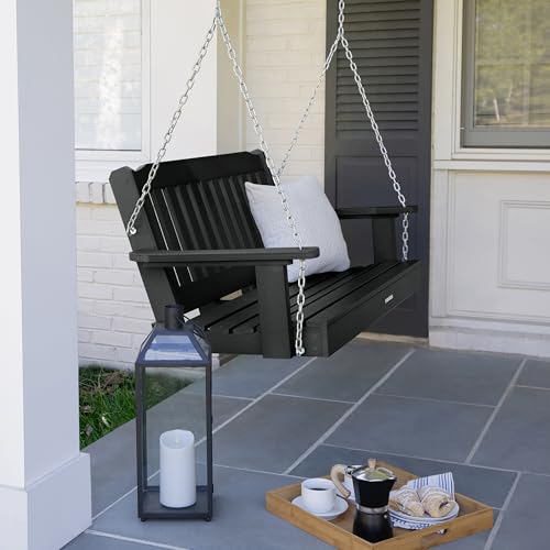 Image of Highwood AD-PORL2-BKE Lehigh Porch Swing, 4 Feet, Black