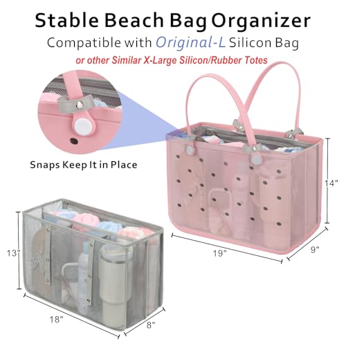 F-color Beach Bag Organizer with 10 Pockets