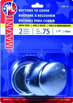 Maxant 2-pack Cover Button Kit with Tool, Size 75, 1 7/8