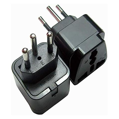 Switzerland Plug Adapter, Swiss Plug Adaptor - UK to Swiss Plug Adaptor. (Pack of 2) Cover