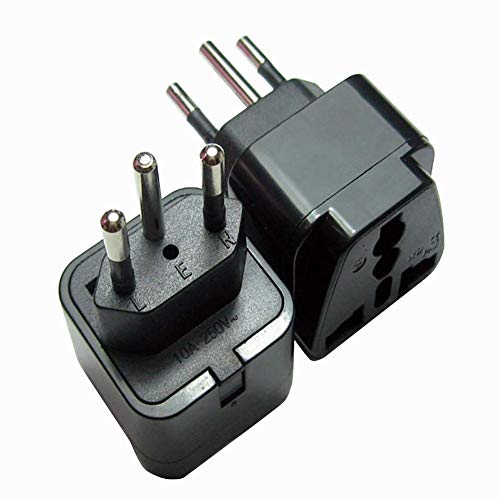 Adaptador de enchufe suizo de Reino Unido a enchufe suizo. (Paquete de 2)