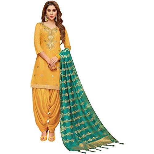 stylishfashion Patiala Salwar Kameez Embroidered Womens Indian Dress Ready to wear Salwar Suit (Choice 5, XL-44)