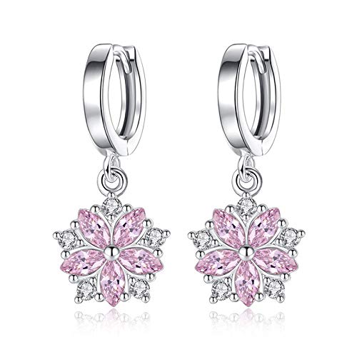 Boucles d'oreilles en fleur argent 925 idéales pour un rendez-vous galant