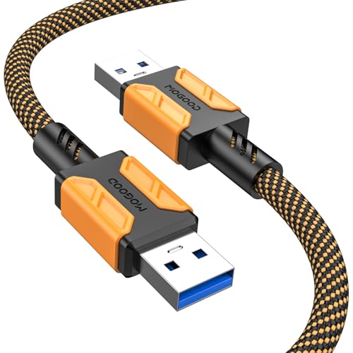 MOGOOD Câble USB 3.0 1M, USB A mâle vers A mâle Câble, USB 3.0 Super Speed Câble de Données pour Disque Dur Externe, Lecteur DVD, Refroidisseur PC...