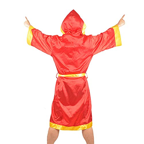 Carduran 7I8W5F5RZH3 Mma Boxing Robe With Hood For Men Cotton Robe Lightweight Thai Boxing Red M thumb #3