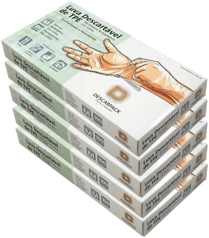 Luva Descartável TPE (Viniflex) | Sem Pó | Tamanho M | Uso Geral ...