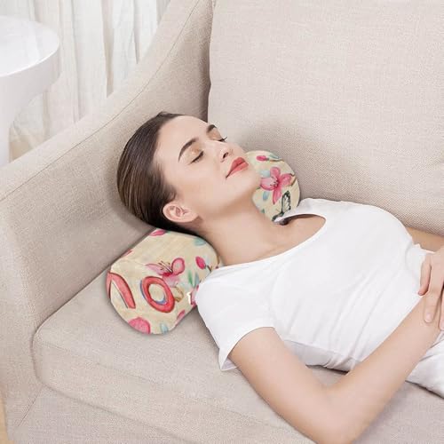 Almohada cilíndrica espuma viscoelástica 43 cm beige miniatura 5