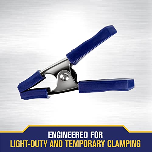 Image of IRWIN Tools QUICK-GRIP Metal Spring Clamp, 1-Inch (222601) , Blue (Pack of 2)