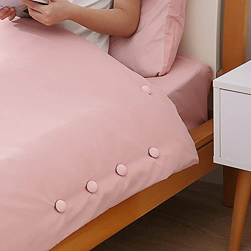 Image of DIVOX Duvet Clips Mushroom Cover Pins Cotton Quilt Fixer Duvet Fasteners Grippers Anti-Movement Bed Clamps Sheet Holder for Socks Curtains Cove Fixing Clips (Pink, 4)