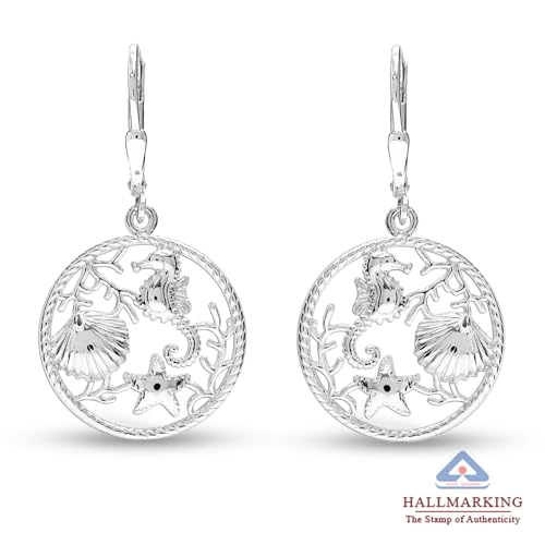 Image of TRUESILVER ACPL 925 Sterling Silver BIS Hallmarked Designer Drop & Dangle Leverback Earrings for Women