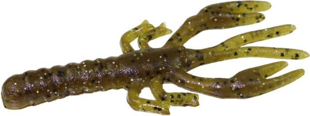 ZoomLil Critter Craw, 12 Pack, 3in, Green Pumpkin Magic, 014284X