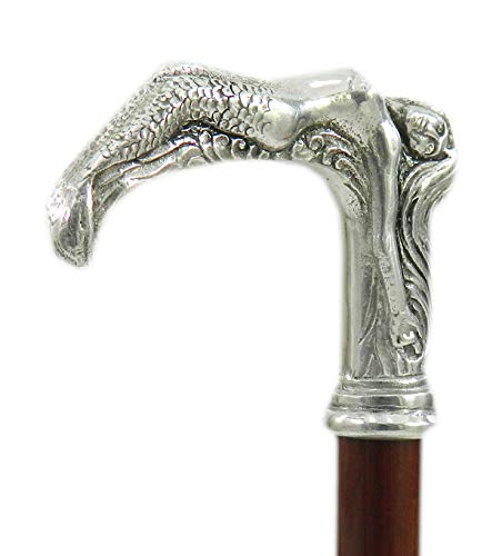 Gehstock Elegant Löwe Zeremonien Orthopädisches Gehstock für Senioren Damen und Herren Länge anpassbar Sirena Schwarz