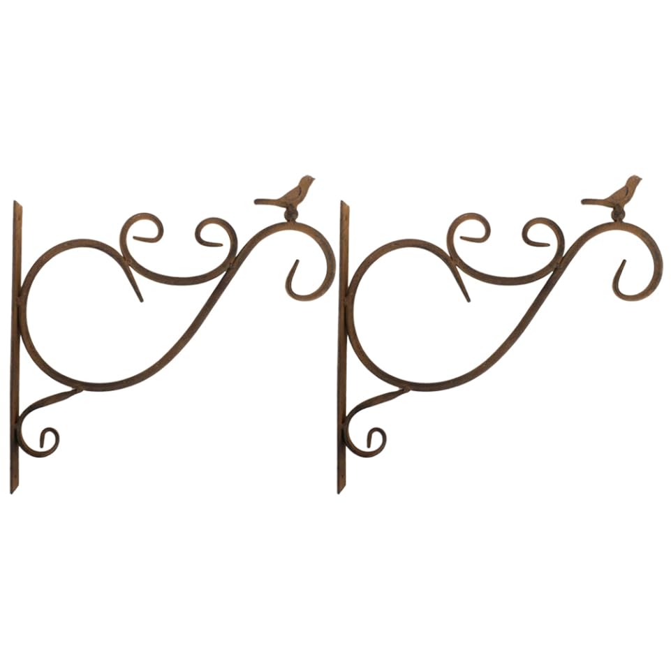 Milisten Hanging Basket Bracket Wall Mount Outdoor Plant Hooks Decorative Flower Hangers for Balcony Garden Use