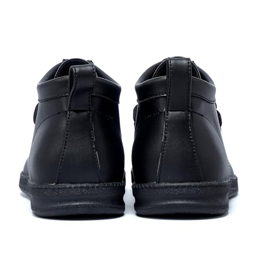 Men's and Women's Fashionable Leather Casual Shoes, Retro Simple Neutral Classic Oily Leather Shoes, Cowhide Leather Shoes Black4