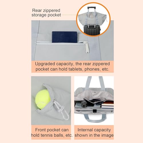 Tote deportivo raquetero e impermeable para raquetas con un moderno compartimento frontal extraíble 4