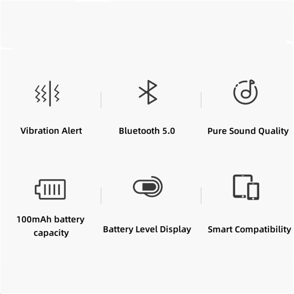 Auricolare Bluetooth impermeabile IPX6, colore bianco, ultraleggero, senza fili, finitura in ABS e compatibilità intelligente, per call center aziendali per camionisti e conducenti