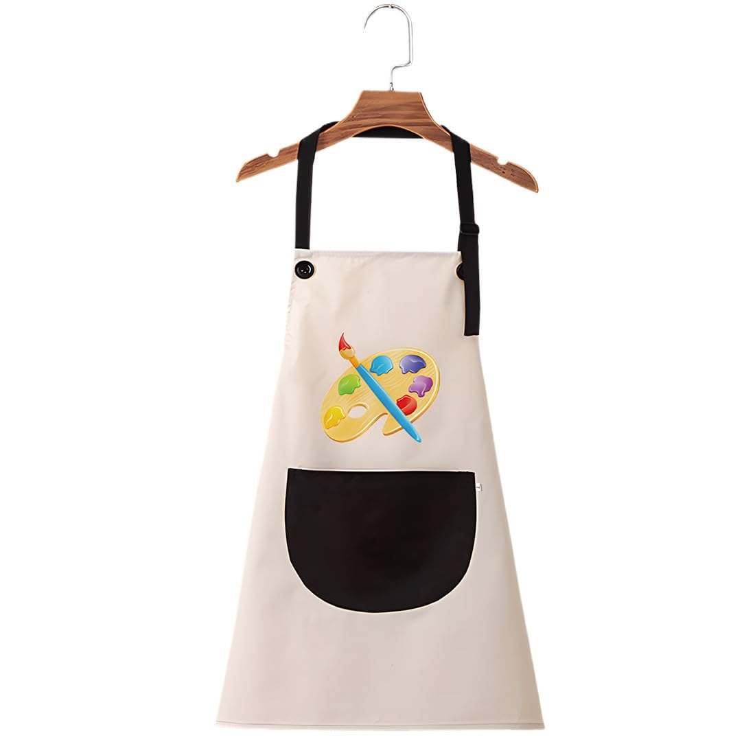PLABBDPL 1Pcs Delantales Niños 5 a 11 Años 1pcs Delantal Infantil Pintura Delantal Cocina Niña Niño Impermeable Ajustable Delantales para Niños con Bolsillos para Cocina Hornear Pintura, gris