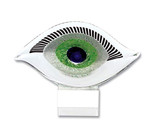 Badash Visionary Good Luck Eye Murano-Style Art Glass Centerpiece - 7.5