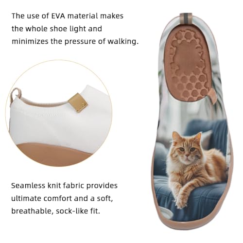 Men's Art Painted Travel Shoes Slip On Casual Knit Loafers Lightweight Comfort Fashion Sneaker2