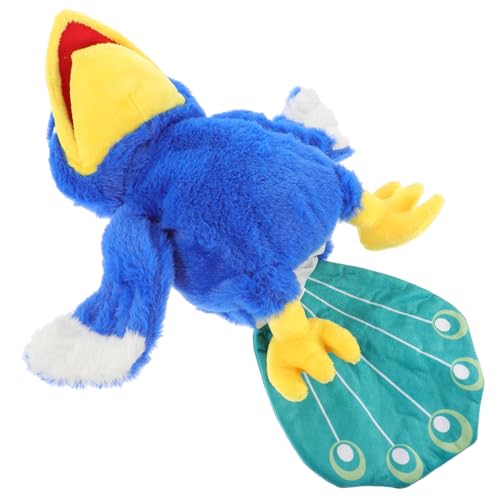 Abaodam Marioneta de Mano de Peluche Pavo Real 1 Pieza, Juguete Educativo Temprano Interactivo para Narración de Cuentos, Muñeco Suave de Felpa y Algodón PP Casa y Jardín de Infantes