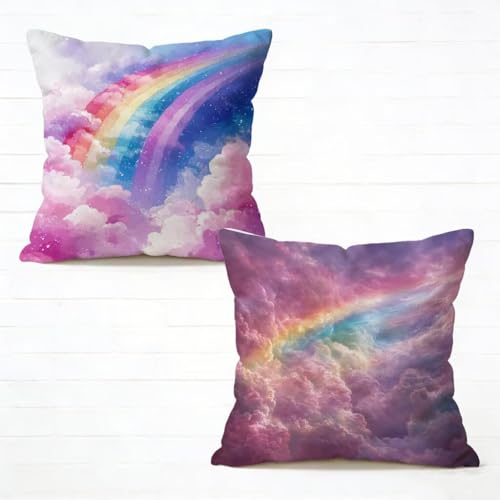 Coussin canapé 50x50 résistant à l'eau lot de 2 zippé Nuage