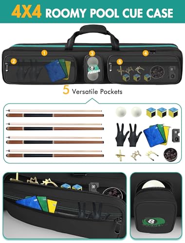 Sac de queue de piscine PEKREWS avec bandoulière et rangement accessoires de billard