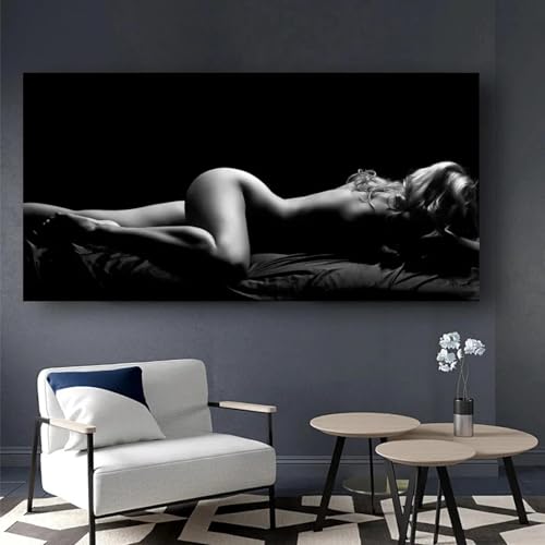 Toile Peinture Art Impression Premium Femme Nue Châssis Interne Bois