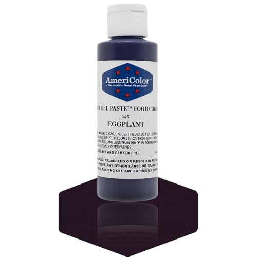 Americolor Soft Gel Paste Food Color, Eggplant, 4.5 Ounce Bottle