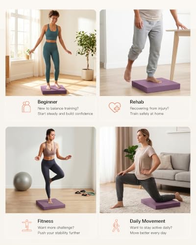 Image of StrongTek Extra Wide Foam Balance Pad for Physical Therapy, 19 inch X 15.8 inch X 2.4 inch, High-Density TPE Foam Pad for Exercise, Enhanced Stability, Core Strength, Non-Slip & Water-Resistant, for Fitness, Yoga