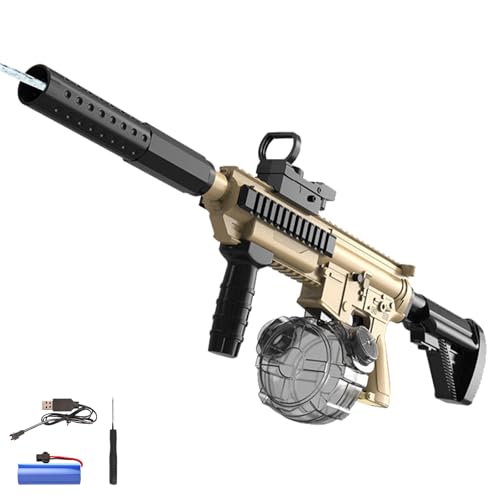 Wasserpistole Elektrisch,Elektrische Wasserpistole für Erwachsene,Water Gun Spielzeug,Electric Water Gun,Große Kapazität,Großer Reichweite,Strandparty Spielzeug,für Pool,Sommer