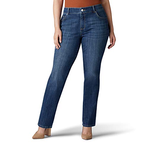 Image of Lee Women's Plus-Size Relaxed Fit Straight-Leg Jean