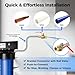 iSpring WGB32BM 3-Stage Whole House Water Filtration System (w/ 20” x 4.5” Sediment, Carbon, and Iron & Manganese Reducing Filters) w/ 3/4'' Push-Fit Braided Stainless Steel Hose Connectors