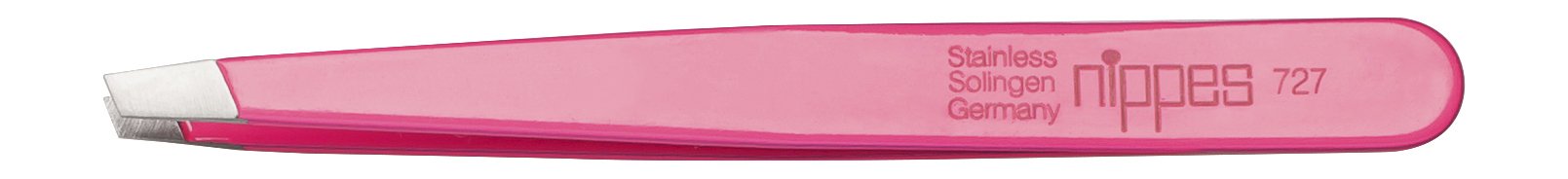 nippes Solingen Lot de 2 pinces à épiler inclinées et inclinées dans un étui en cuir pour épiler les sourcils et épiler à épiler avec précision Fabriqué en Allemagne Multicolore 1 pièce