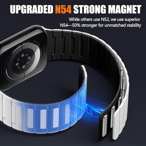 Image of SNBLK Magnetic Watchband Compatible with Apple Watch for Men 44mm 45mm 46mm 49mm 42mm 41mm 40mm 38mm Women, Silicone Sport Strong Magnet Strap for iWatch Series 11 Ultra 3 Ultra 2 Se 10 9 8 7 6 5 4 1