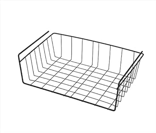 MarysDe@lz LARGE UNDER SHELF STORAGE BASKET RACK KITCHEN CUPBOARD ORGANISER HEAVY DUTY (Black)