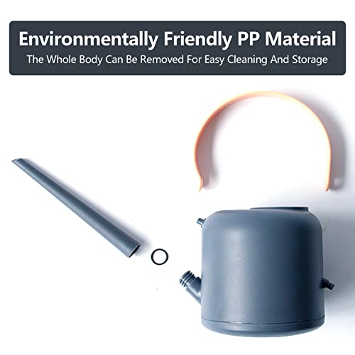 Lizbin Gieter voor kamerplanten, moderne kleine gieters voor buitenirrigatiesystemen, lange lekwaterkan voor kamerplant, tuinbloem, gieter voor bonsai, 1,7 l, 1,7 l, 1/2 gallon (grijs) - Afbeelding 4