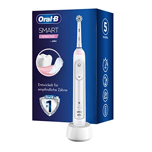 Smart Sensitive Elektrische Zahnbürste/Electric Toothbrush für empfindliche Zähne, Coaching-App, 5 Putzprogramme inkl. Sensitiv, sanfte