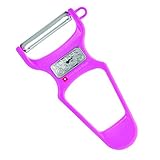 The Kosher Cook Y Vegetable Peeler - Heavy Duty, Ultra Sharp Stainless Steel Blade - Swiss Peeler - Easy Grip Plastic Handle - Color Coded Kitchen Tools - Pink