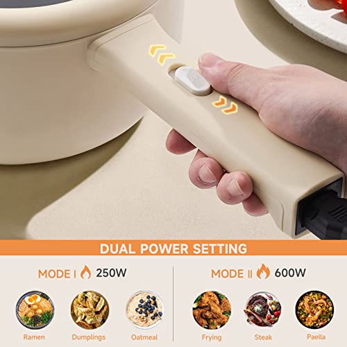 image for Dezin Hot Pot Electric, 2L Non-Stick Sauté Pan, Rapid Noodles Cooker,