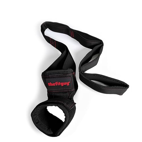 THEFITGUY Quads Stretch Strap with Ankle Support – Deep Quadriceps and Hip Flexor Stretch for Mobility, Rehab, Physical Therapy, Yoga and More