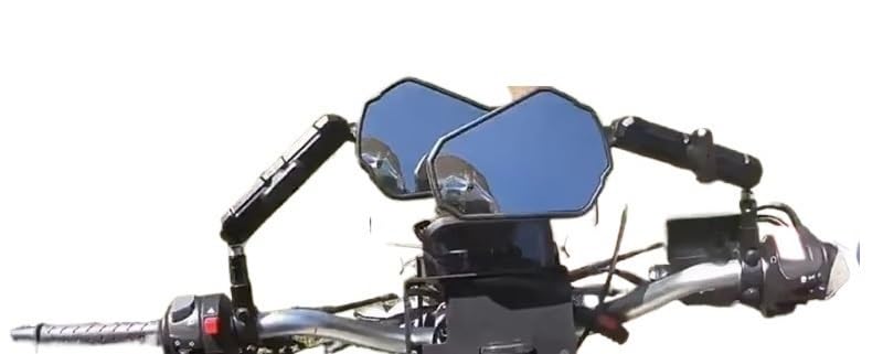Espejos retrovisores del manillar con angulo de vision ajustable para motocicleta universal 6