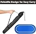 HUANGWUZ Poker Table Mat Oval Layout, Foldable Game Mat with Carrying Bag for 6-8 Players, Casino, Blackjack, Non-Slip Rubber Base
